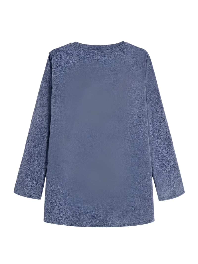 Birgitte - Fleece-sweatshirt med halsudskæring
