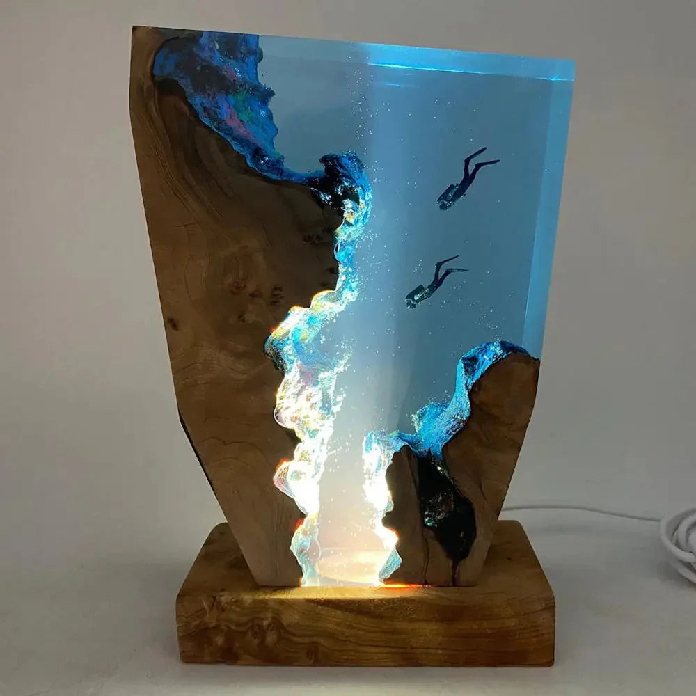 Wave LED-lampe i harpiks