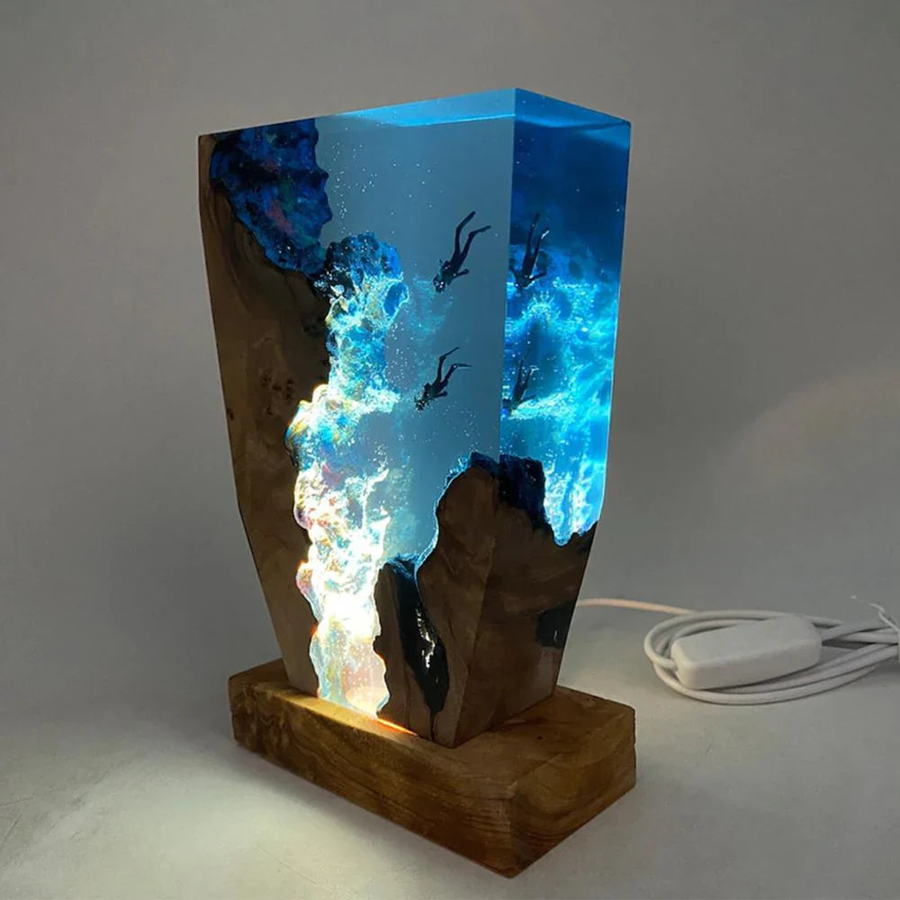 Wave LED-lampe i harpiks