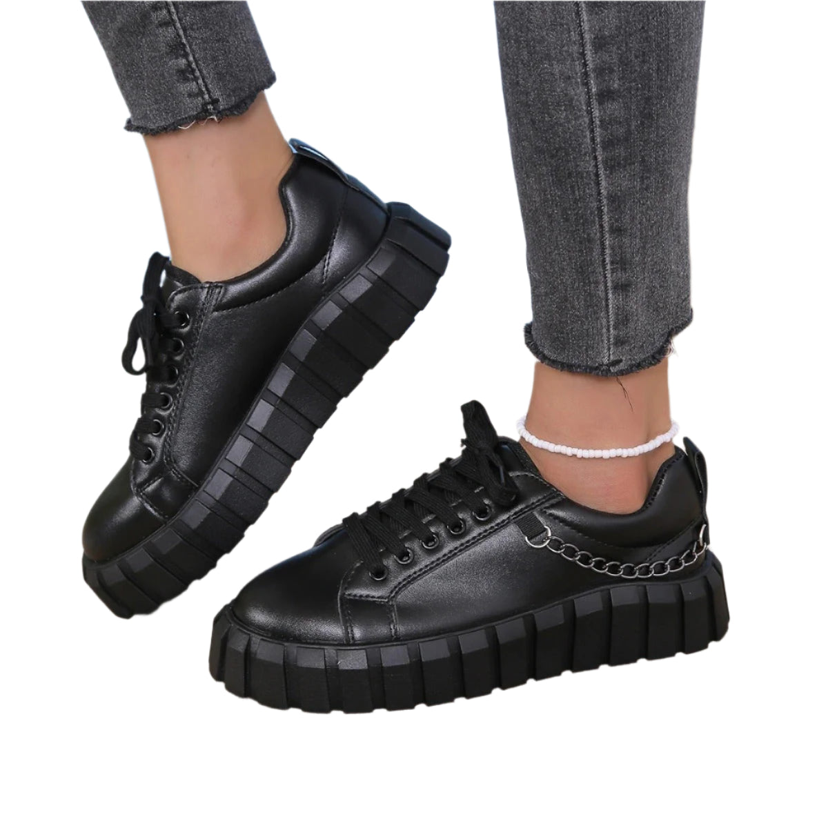 Bella - Moderne Chunky plateausneakers med Snørelukning