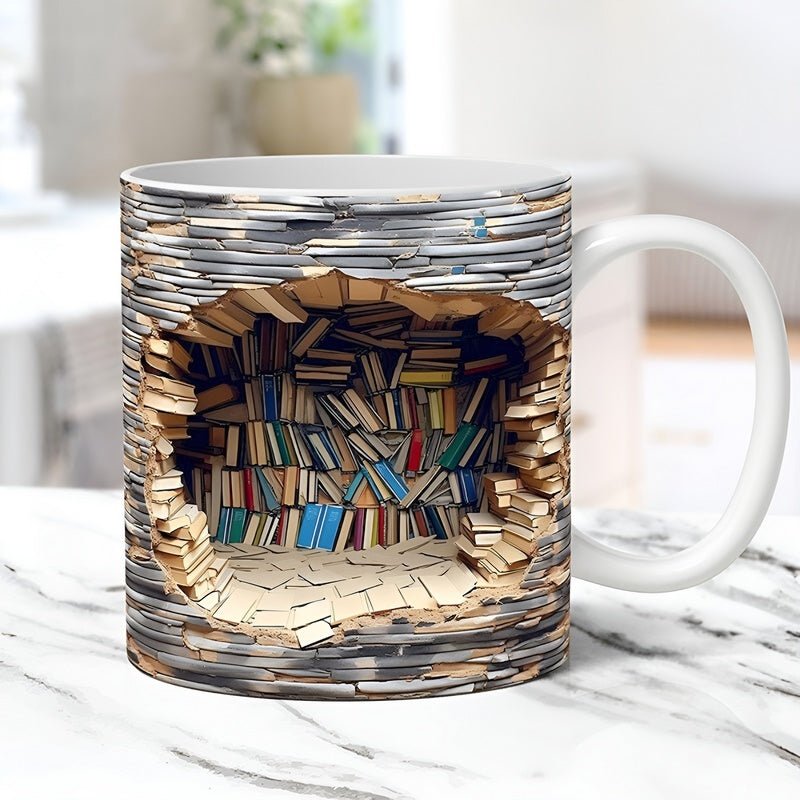 Bibliophile'sMugs - 3D-krus med bogreol