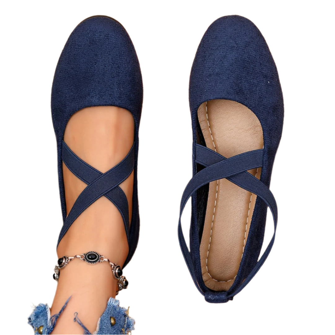 Melody – Elegante Ballerina Flats med Krydsremme
