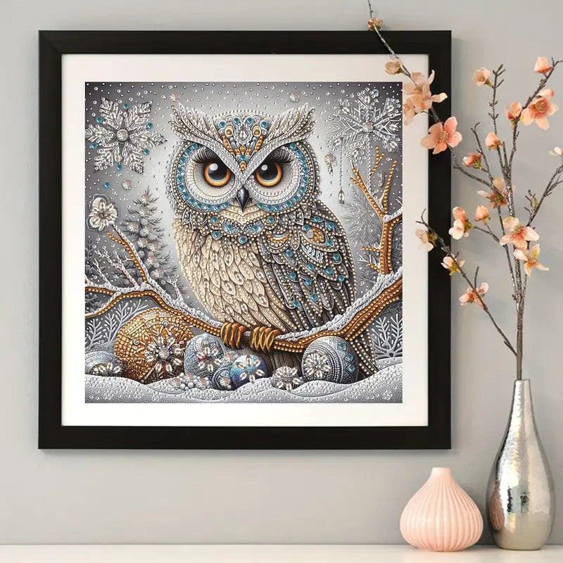 LumiOwl – Strålende Ugle Diamant Maleri Kit