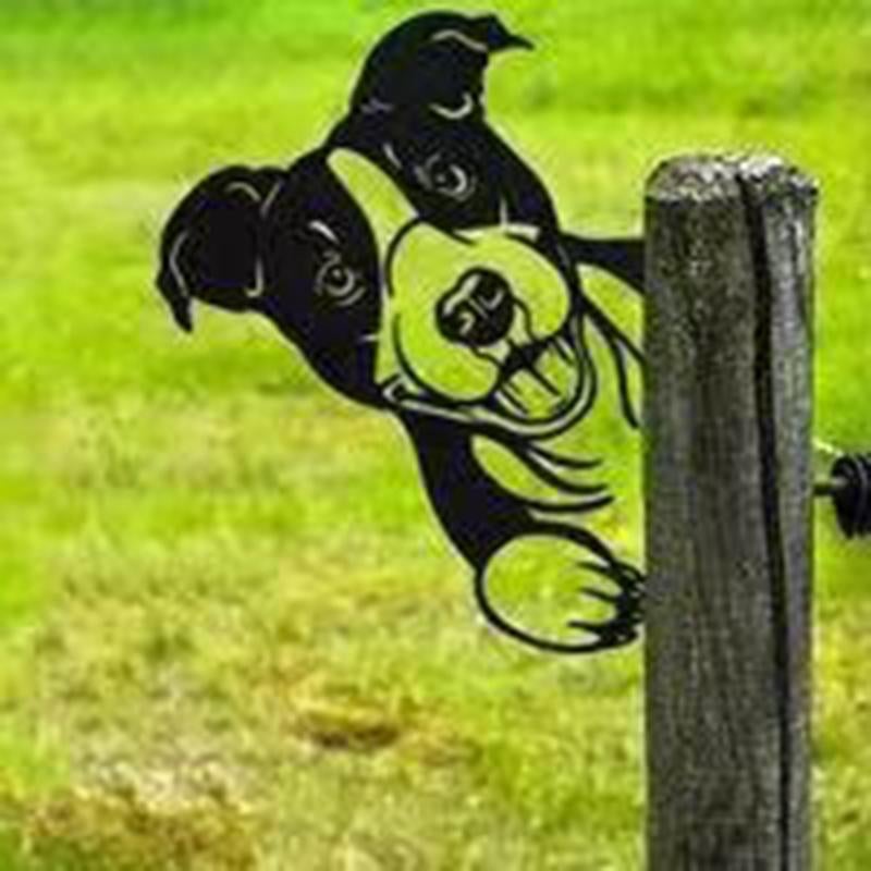 WildPost - Metal dyresilhuet Fence Toppers