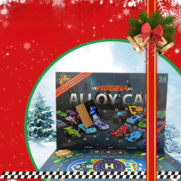 24 dele julegaver adventskalender legering model Diecast bil sæt