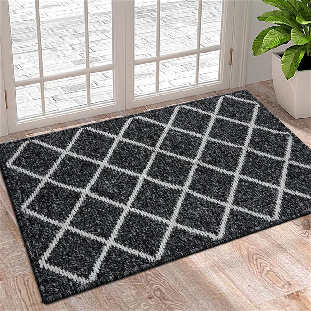 GeoLuxe Områdetæppe – Moderne Design med Geometrisk Diamantmønster
