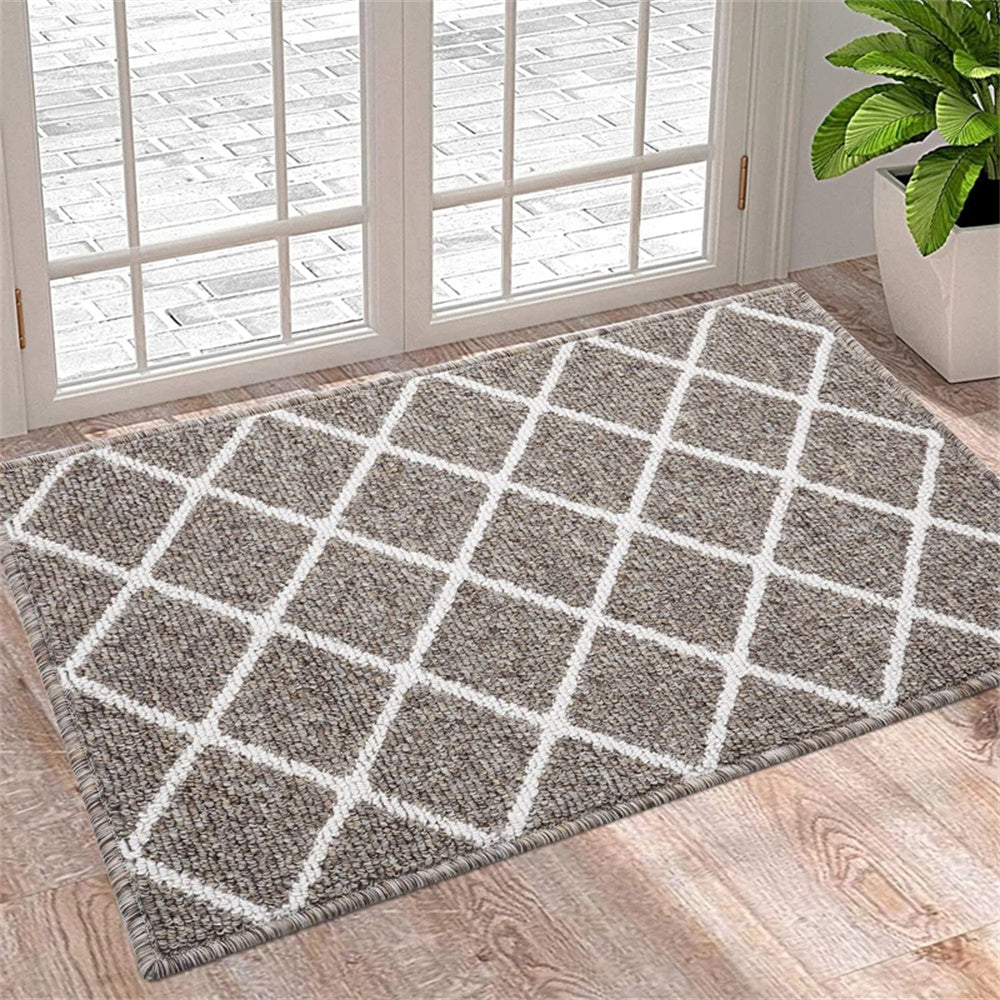 GeoLuxe Områdetæppe – Moderne Design med Geometrisk Diamantmønster