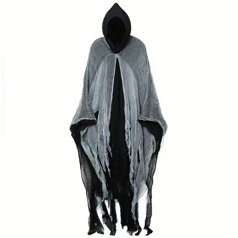 Terrifying Skeleton Halloween Cloak with Hood – Uhyggelig Udklædning til Halloween