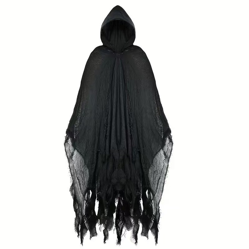 Terrifying Skeleton Halloween Cloak with Hood – Uhyggelig Udklædning til Halloween