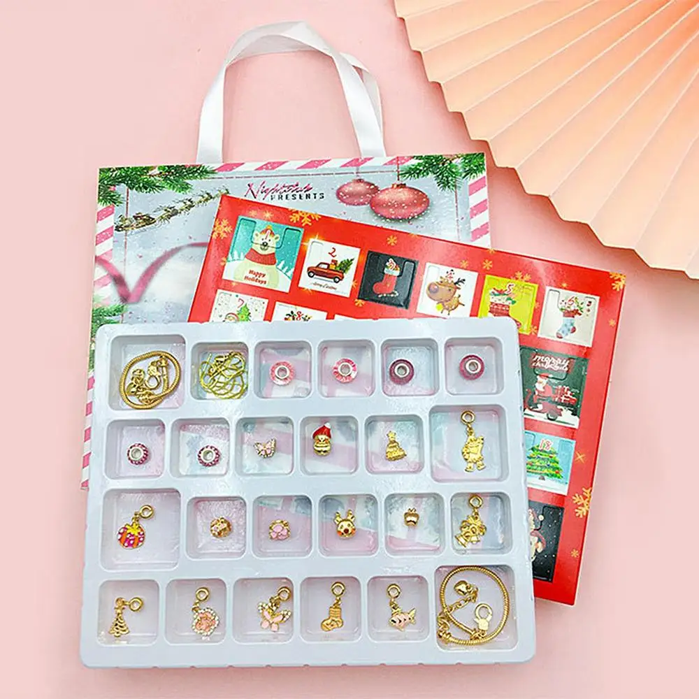 24 dages nedtællingsadventskalender - julearmbånd DIY-sæt
