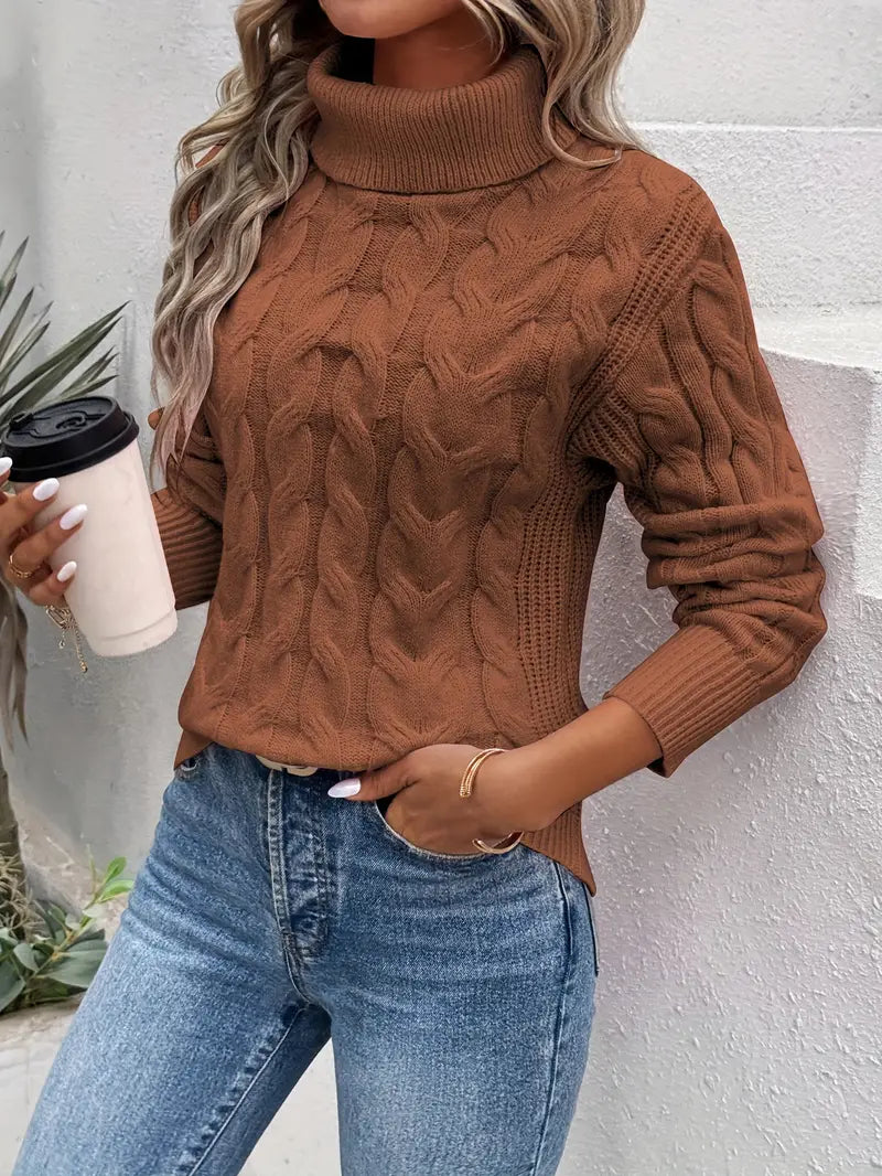 Clara - Snoet rullekravesweater