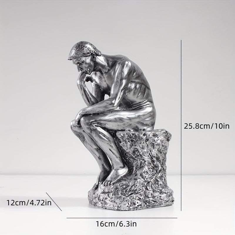 TheThinker - Siddende metallisk skulptur