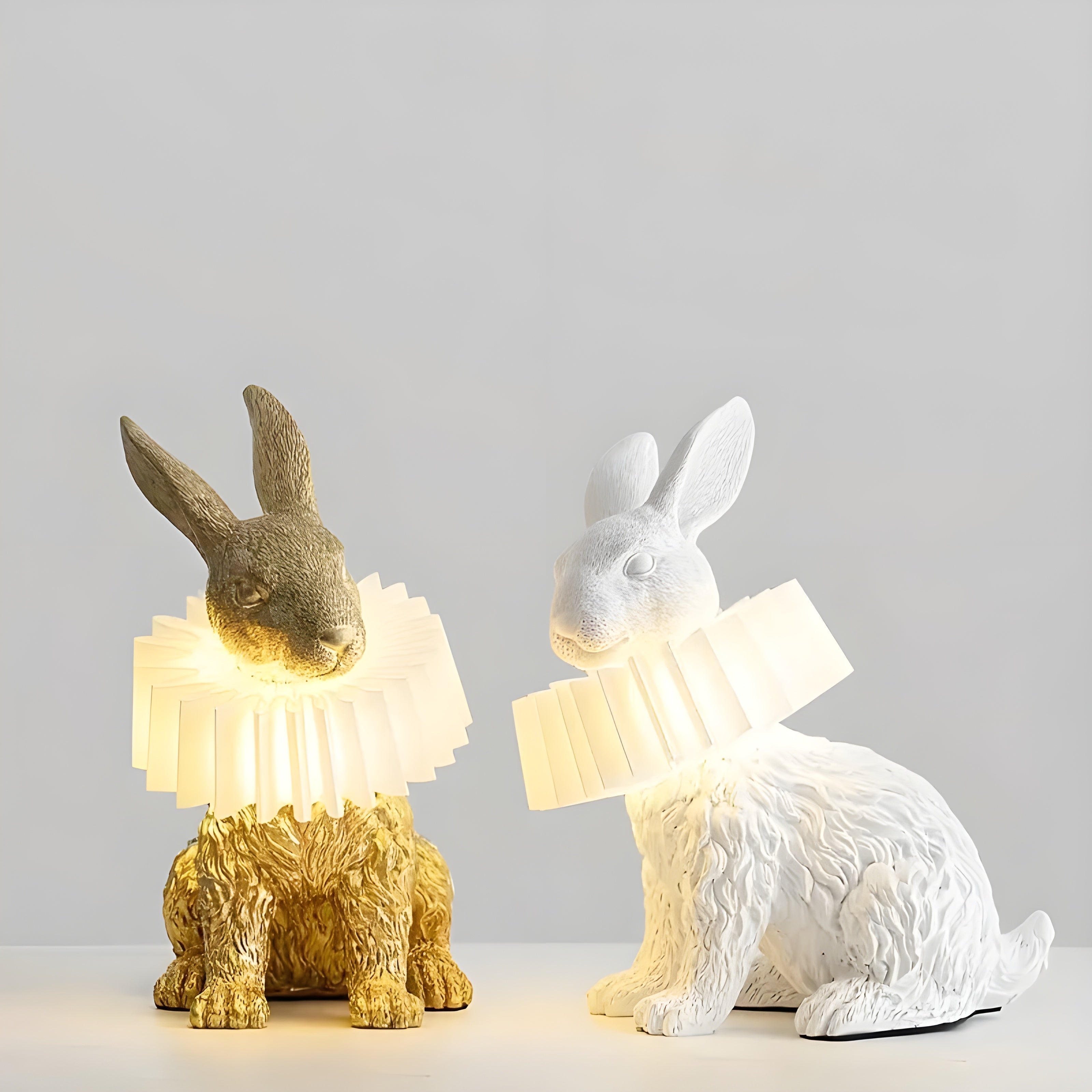 LumiBun – Art Deco-Inspireret Kaninformet Bordlampe