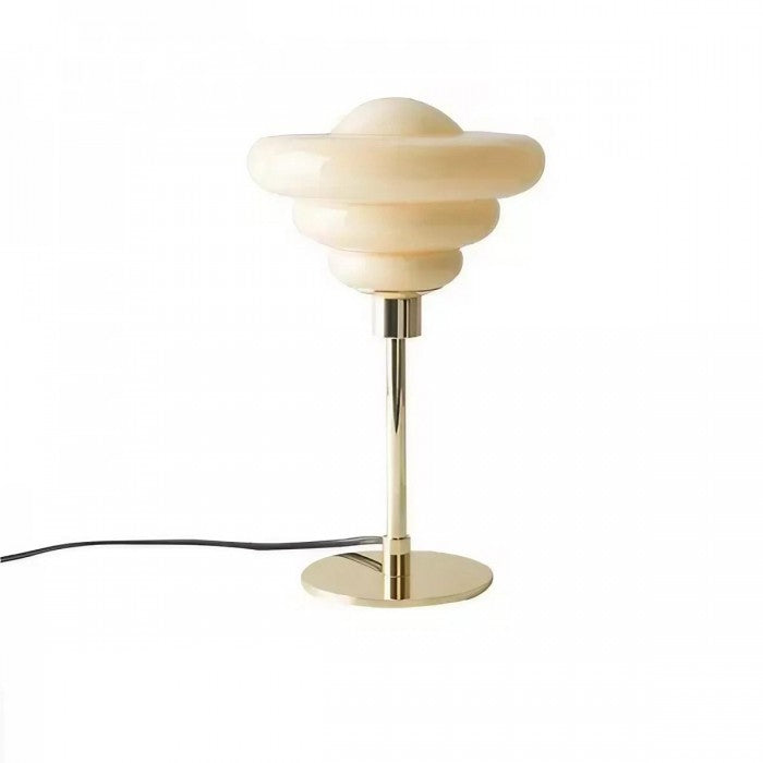 LumaRipple bordlampe i tekstureret glas