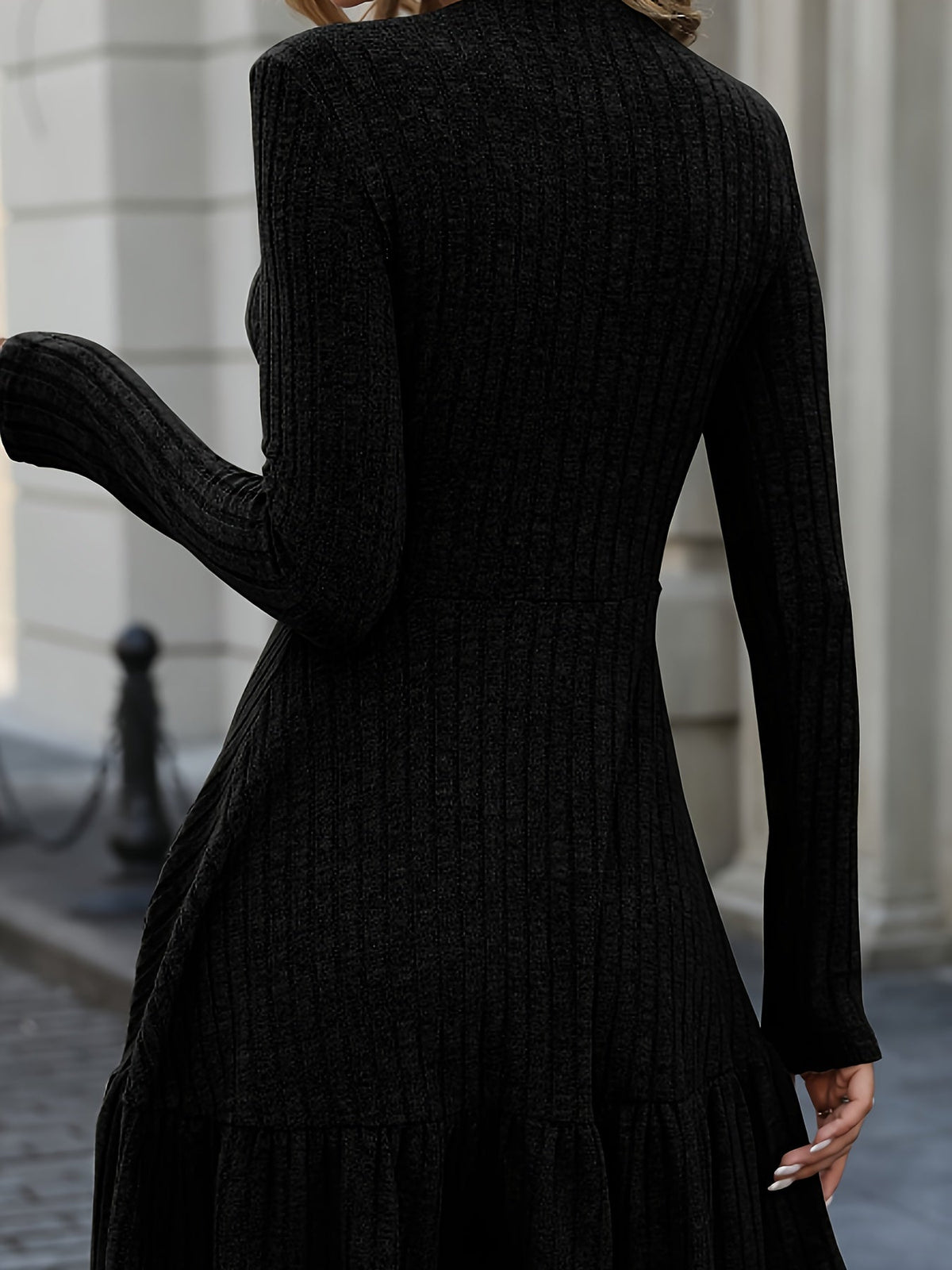Marie - Elegant trapezformet strikkjole