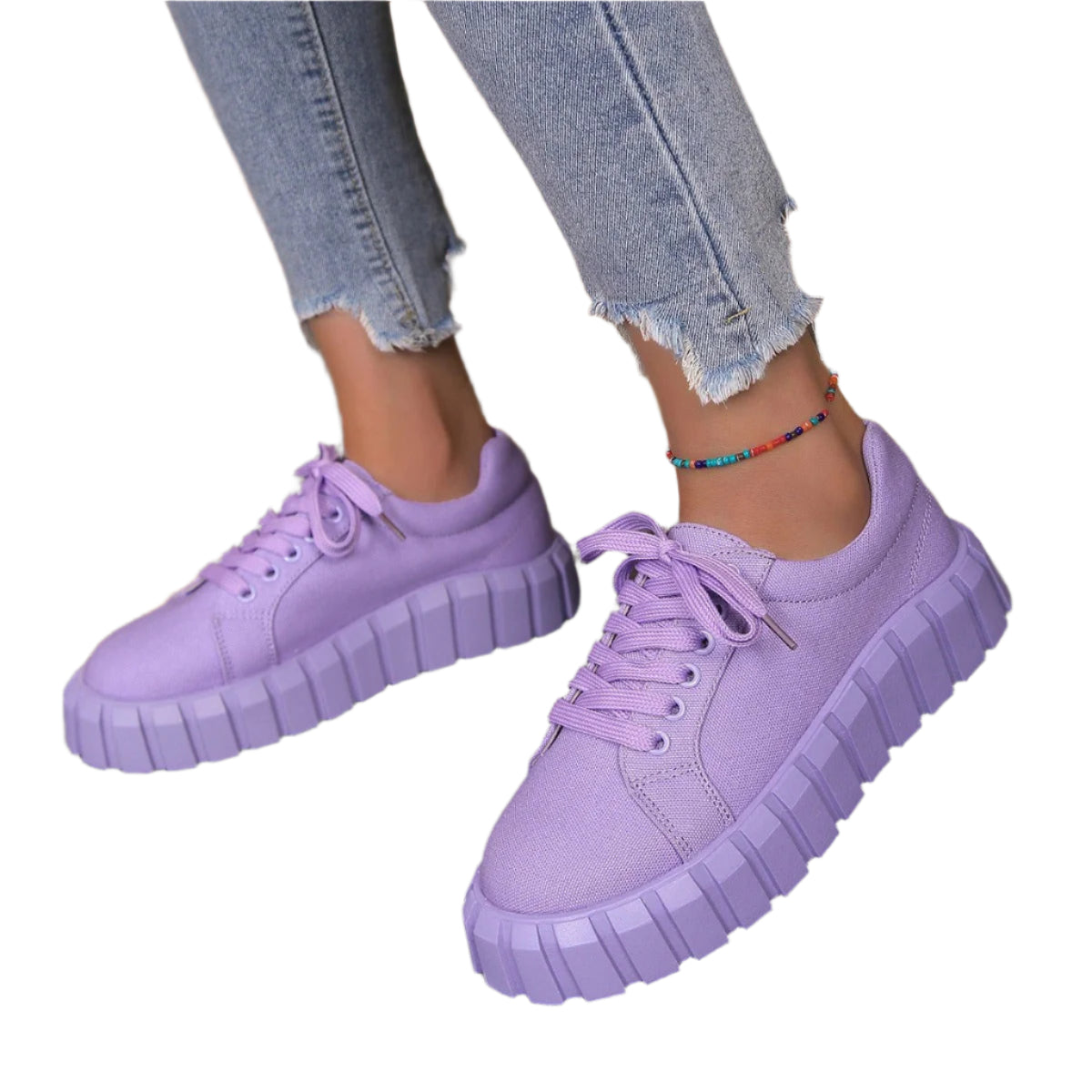 Bella - Moderne Chunky plateausneakers med Snørelukning