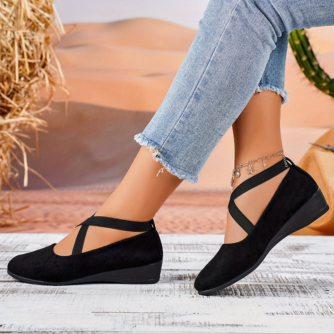 Melody – Elegante Ballerina Flats med Krydsremme