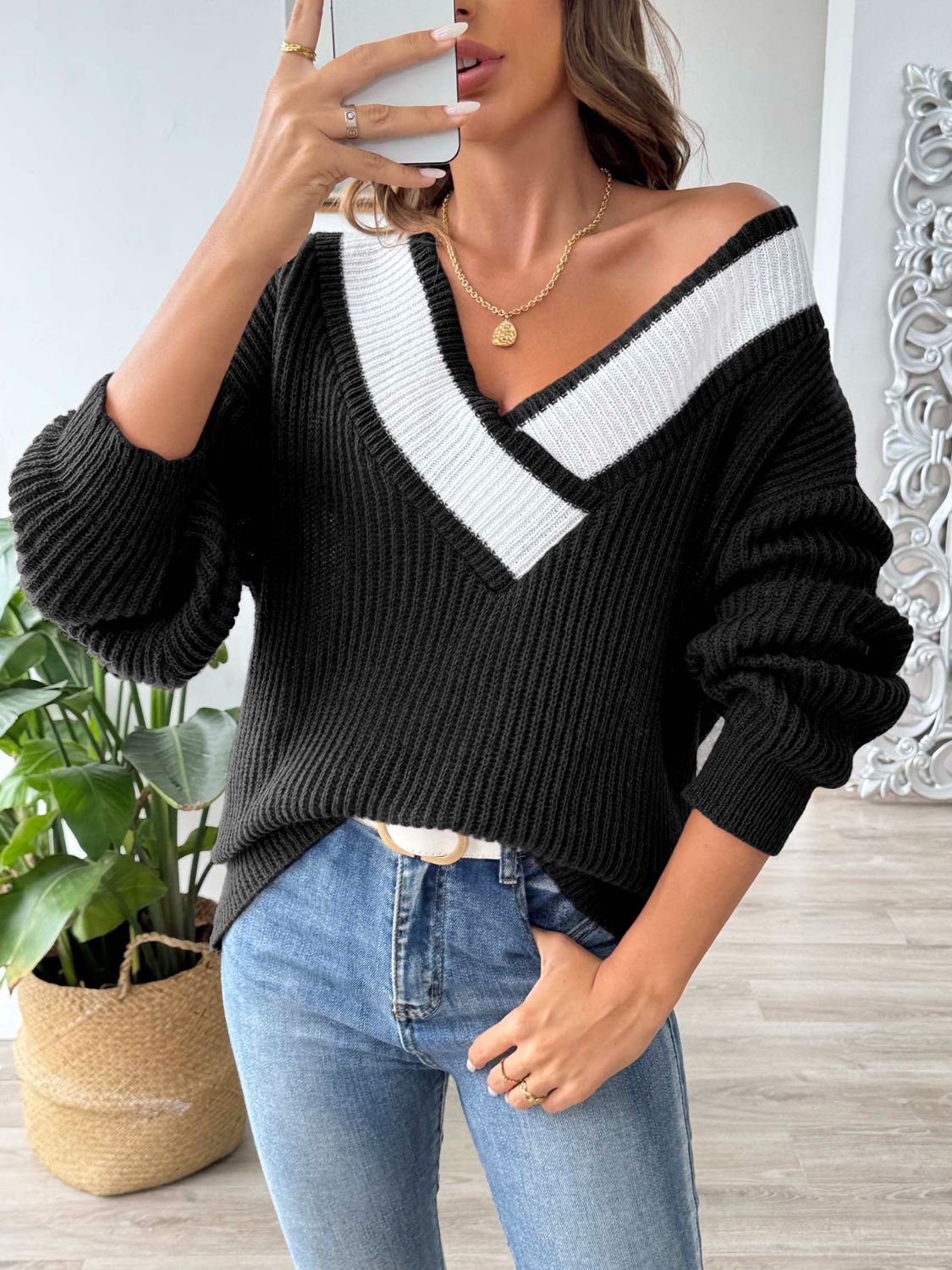 Sophia Blød og Løs Langærmet Pullover – Ultimativ Komfort & Stil