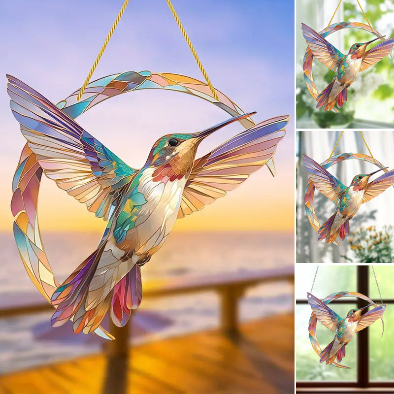 HummiGlow Levende Kolibri Suncatcher – Strålende Vinduesdekoration