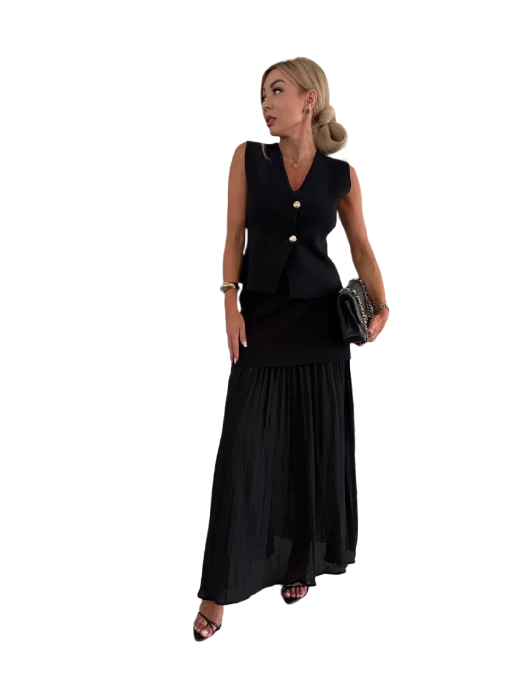 Clara – Elegant Sæt med Top og Nederdel