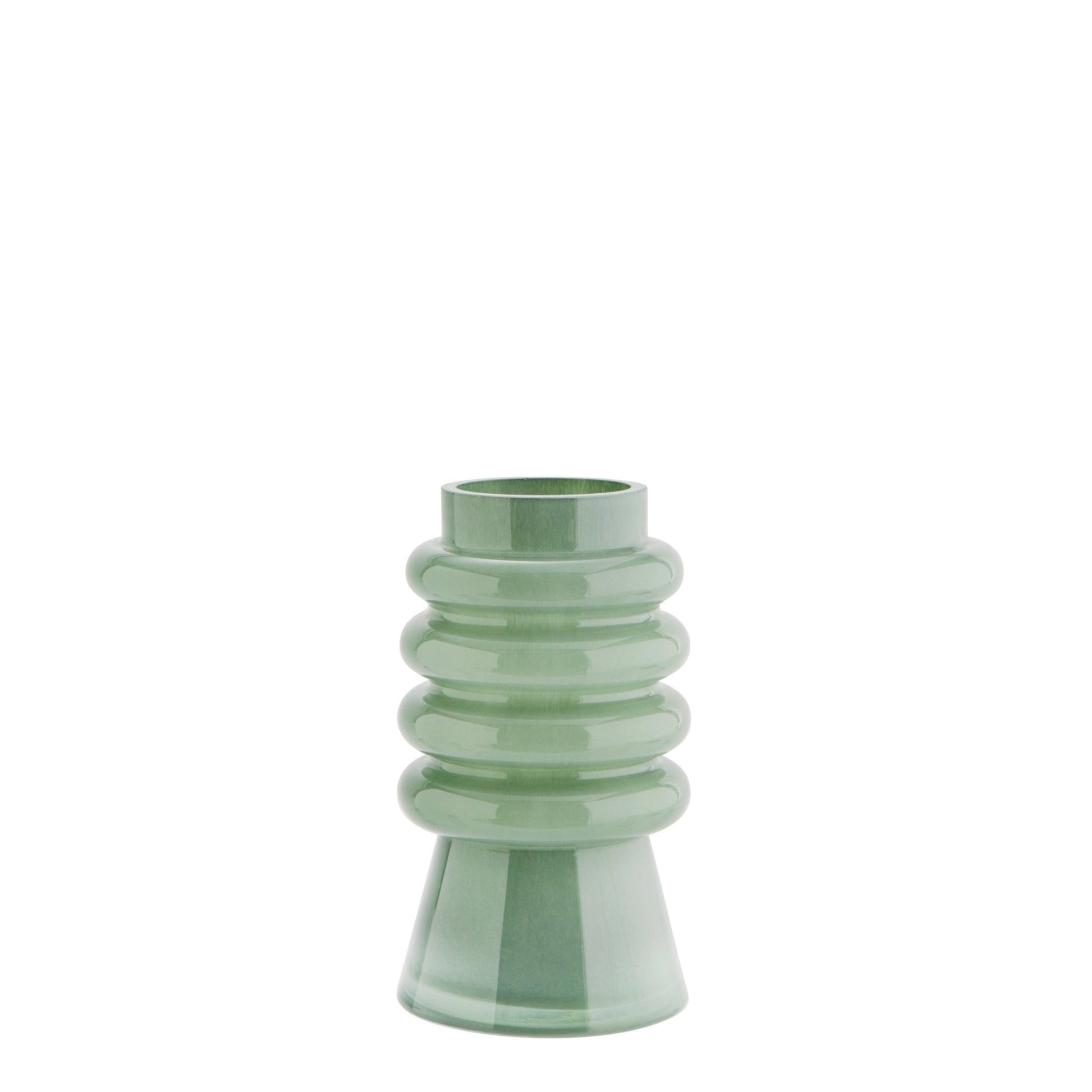 BloomStack – Elegant ribbet blomstervase med udstrakt base