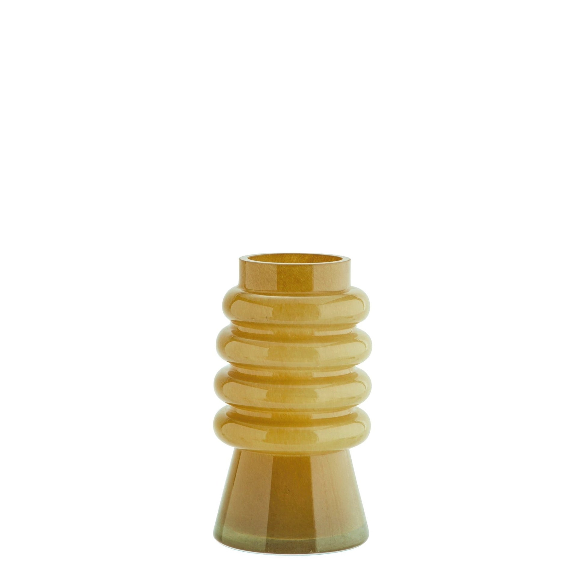 BloomStack – Elegant ribbet blomstervase med udstrakt base