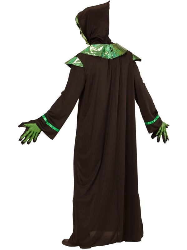 Grønt Alien-kostume
