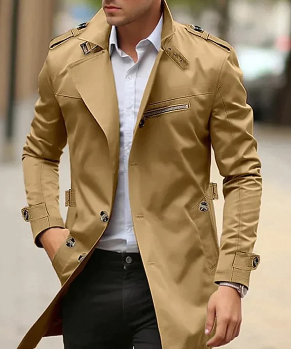 Oscar - Elegant langærmet trenchcoat