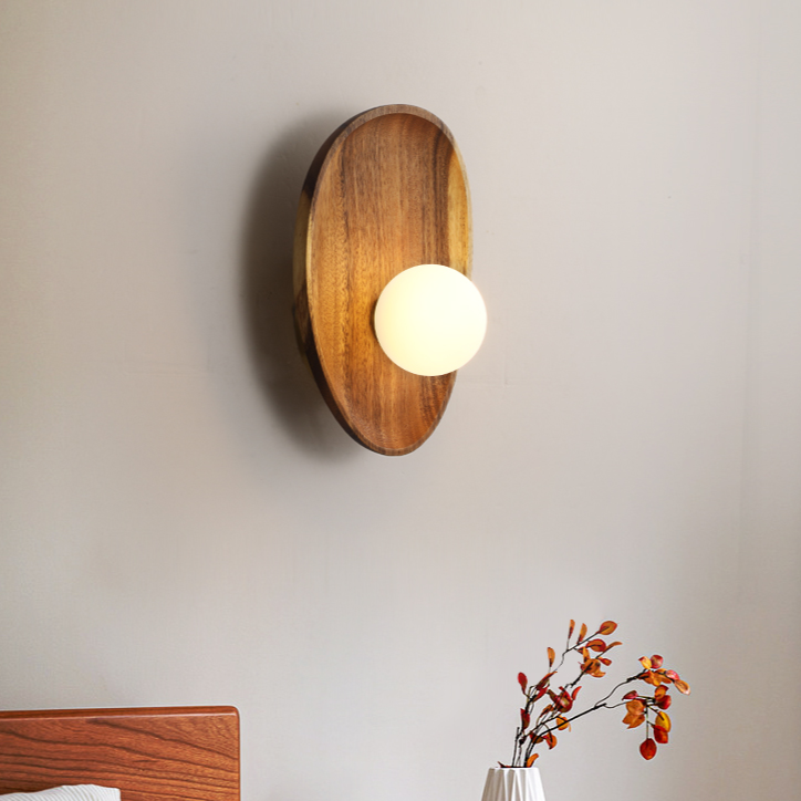 LumiWood Moderne Trævæglampe – Naturlig Elegance og Varm Atmosfære