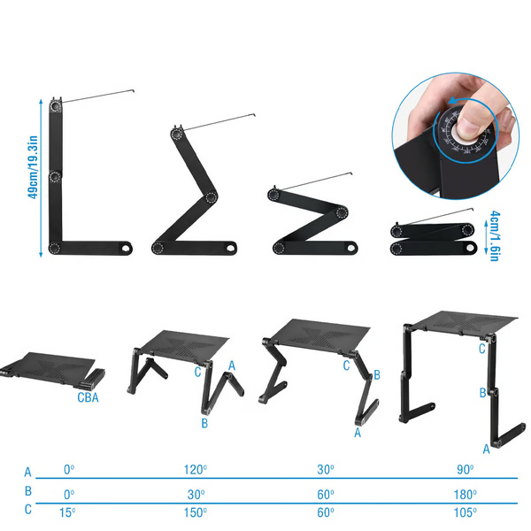 FlexStand Pro – 360° justerbar laptopstativ