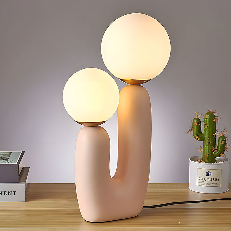 TwoLight - Dobbelt globus moderne bordlampe