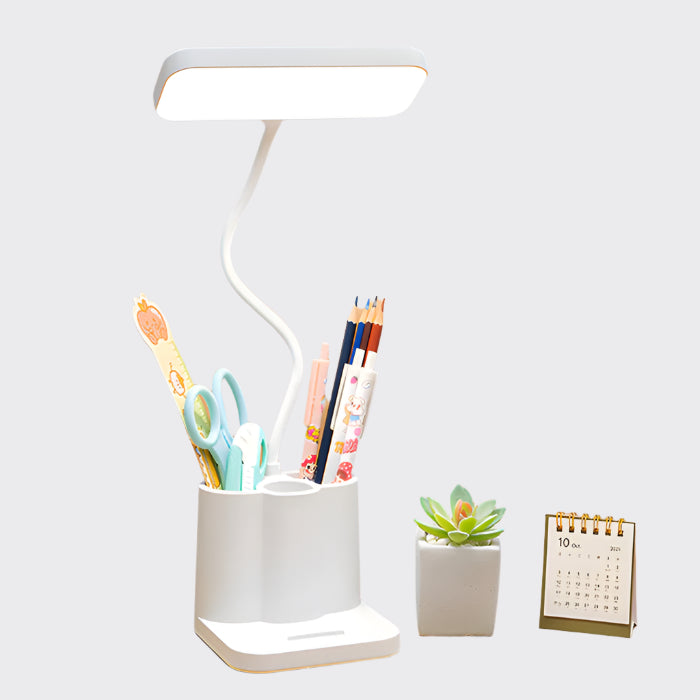 BrightBreeze - Alt-i-en skrivebordsorganisator med LED-lampe og miniventilator