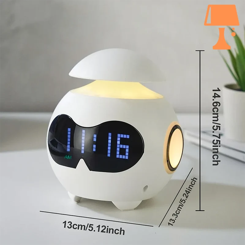 EchoGlow - Multifunktionelt vækkeur med Bluetooth-højttaler og LED-skærm
