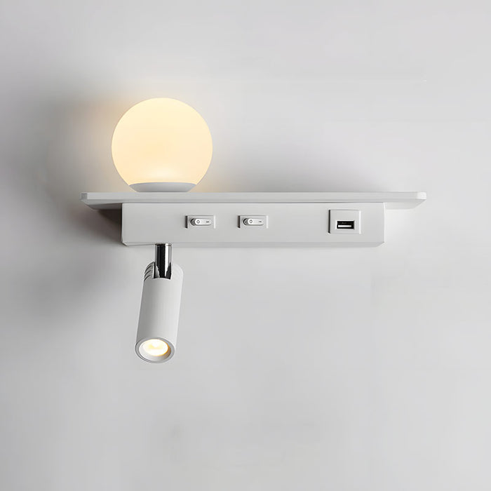 GlowPort – USB Væglampe med Justerbart Lys og Smart Opladning