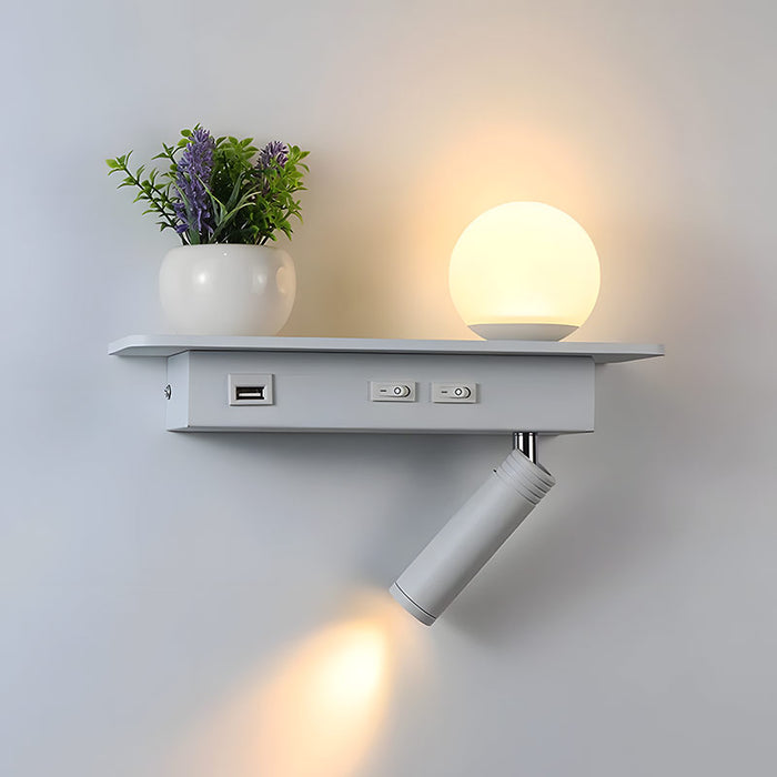 GlowPort – USB Væglampe med Justerbart Lys og Smart Opladning