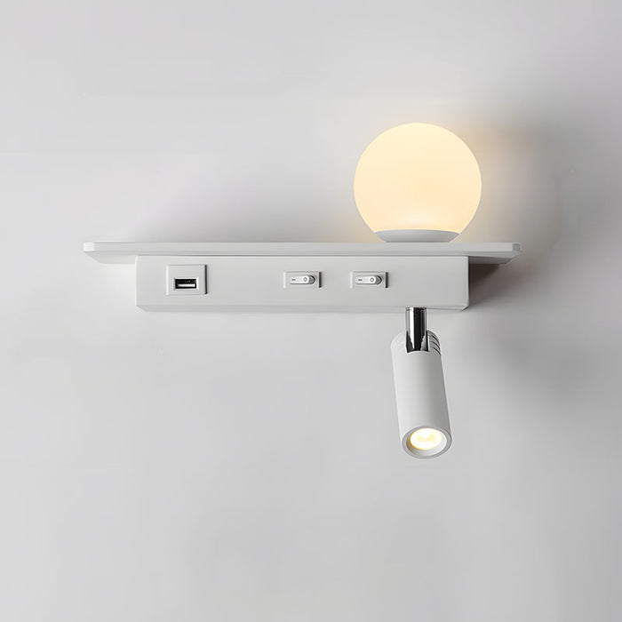 GlowPort – USB Væglampe med Justerbart Lys og Smart Opladning