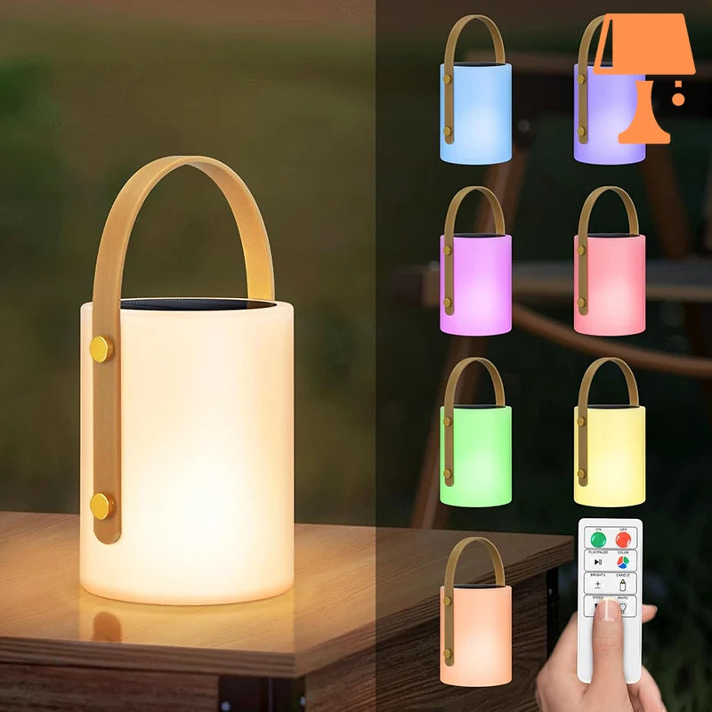 LumiBeam – Bærbar LED-lampe med cylindrisk design med fjernbetjening