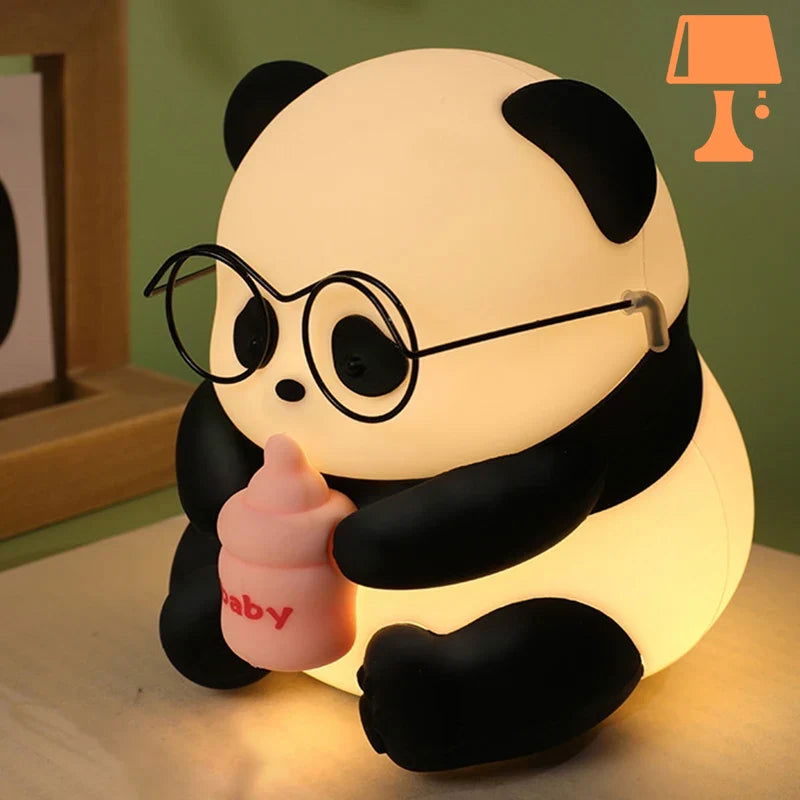 PandaGlow - Genopladelig farveskiftende panda natlampe