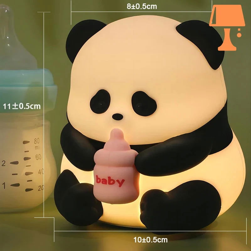PandaGlow - Genopladelig farveskiftende panda natlampe