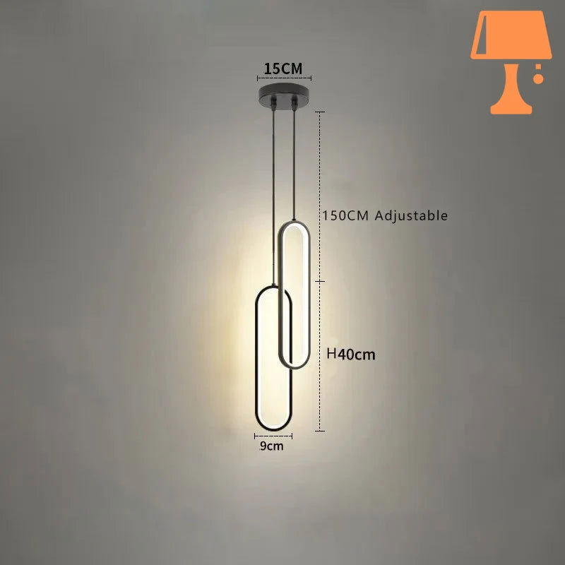 LumiOval - Elegant minimalistisk pendel til moderne interiør