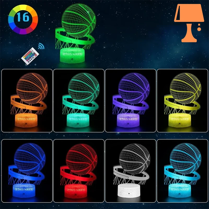 HoopsGlow LED Natlys – Perfekt til Basketballfans og Gamerum