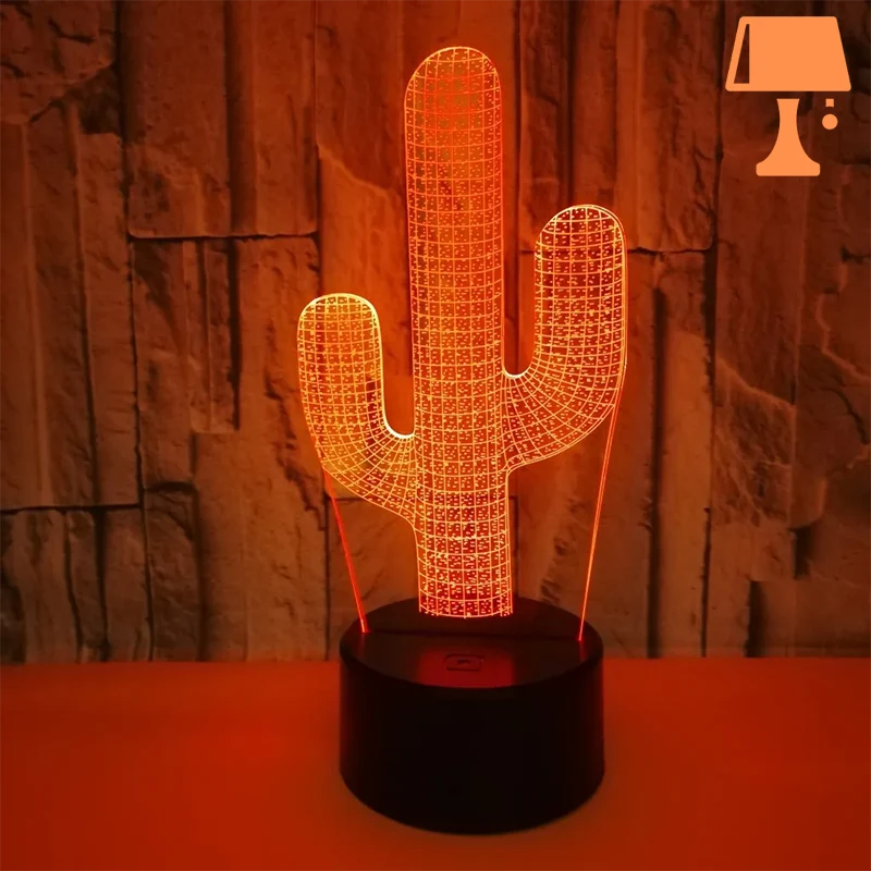 LumiCactus - Elegant farveskiftende LED-kaktuslampe