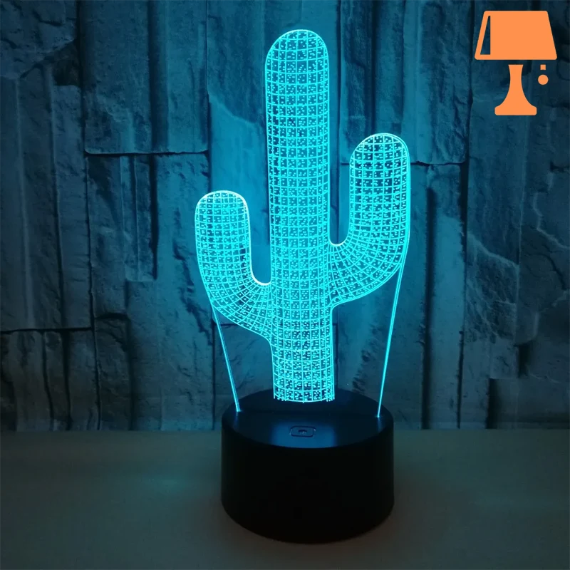 LumiCactus - Elegant farveskiftende LED-kaktuslampe