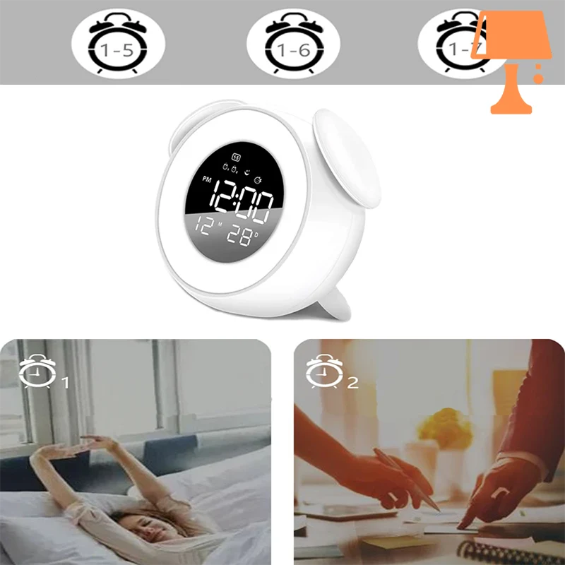 LumiTune - Farveskiftende LED-vækkeur med Bluetooth-højttaler