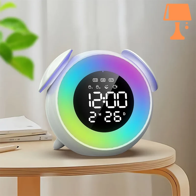LumiTune - Farveskiftende LED-vækkeur med Bluetooth-højttaler