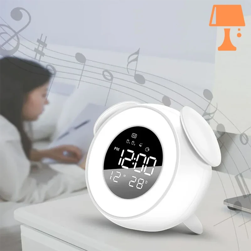 LumiTune - Farveskiftende LED-vækkeur med Bluetooth-højttaler