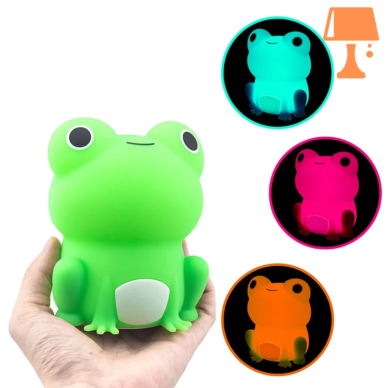 FroggieGlow – Hyggelig silikone frø natlampe