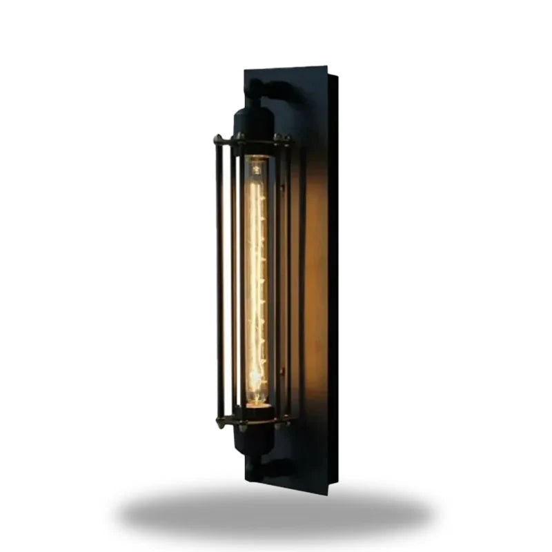 RetroGlow – Vintage industrielt glasrørs væglampe