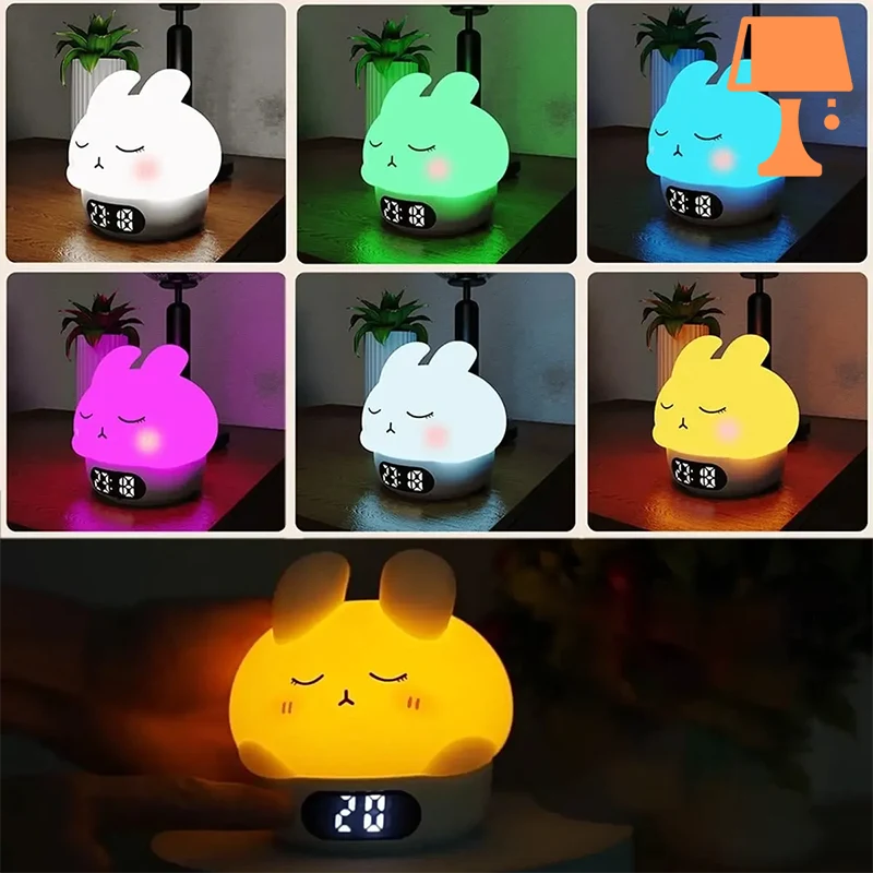 BunnyGlow - Yndigt kaninformet natlys og vækkeur