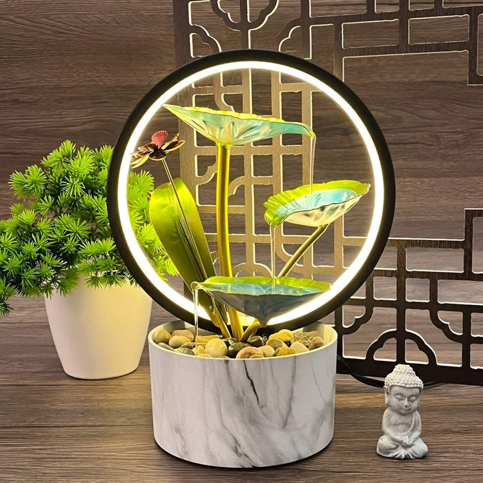 GlowCascade - beroligende vandfald bordlampe